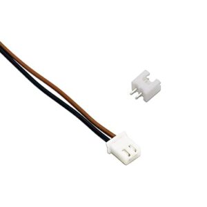2 pin Male and Female 2.5mm Cable Micro Male and Female Connector Plug with Silicone 10 Inch Wire - PACK OF 10, multicolor