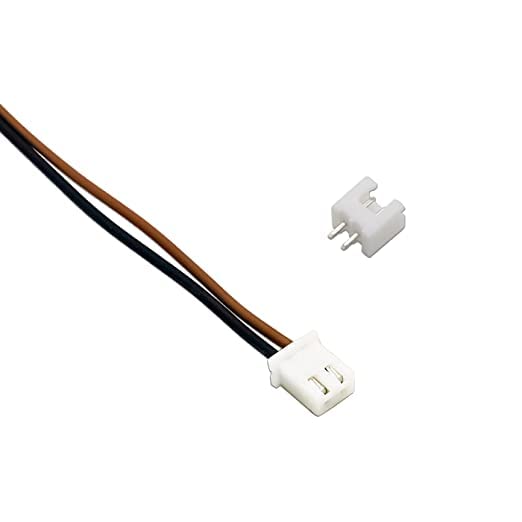 2 pin Male and Female 2.5mm Cable Micro Male and Female Connector Plug with Silicone 10 Inch Wire - PACK OF 10, multicolor