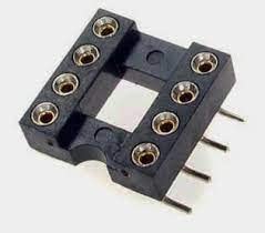 8 Pin Machined IC DIP Base/Socket (Round Holes) – (Pack of 5)