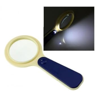 LED Illuminating 5X Magnification Craft Hand Held Magnifying Lens for pcb repairing and Electronics Repair Works