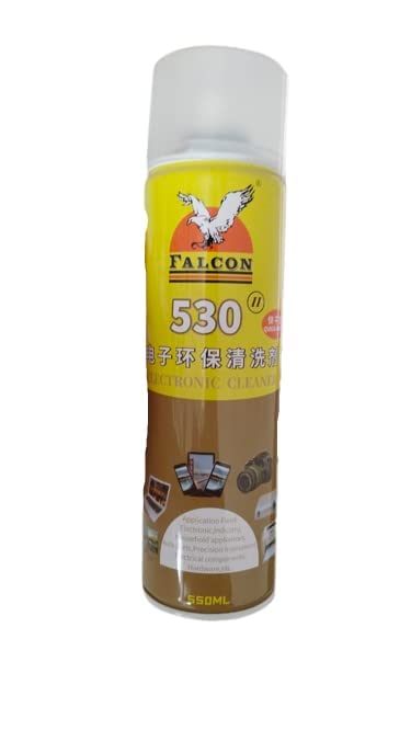 Falcon 530 Electronic Cleaner (Quick Drying) Environmentally Friendly Contact Spray Cleaner for Sensitive Cleaning of motherboards, LED TVs, Cars LCD PCB Solvent (550 ml)
