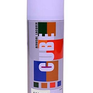 Cube Aerosol Multi Purpose Spray Paint White Color 400 ml Pack of 1 (White)