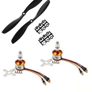 2Pcs 1000KV BLDC Brushless Motor + 8045 8x4.5 8 inch Propeller Quadcopter mini kit