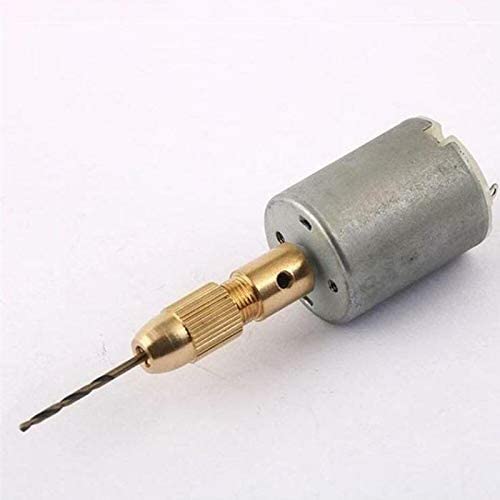 385 DC Motor Large Torque DC 12V 10000RPM Motor for Blower/Hot Air Gun/Small Electric Drill Motor Handmade DIY with 7PCS 2mm/2.35mm/3.17mm Electric Drill Chuck Set - Image 4