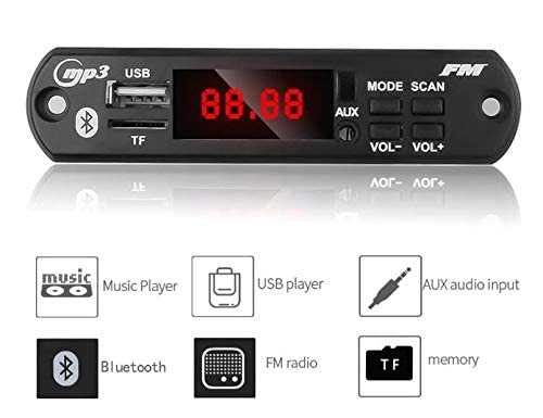 Wireless Bluetooth MP3 WMA Decoder Board Audio Module Support USB TF AUX FM Audio Radio Module AM2 - Image 3
