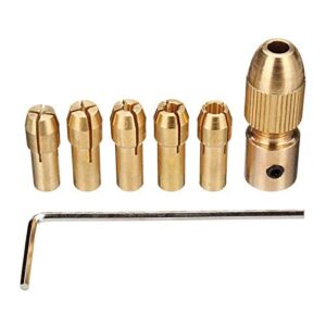 DIY PCB Drill Machine RS-555 Motor with 5 pieces Hand Drill Chuck set and Drill Collet (0.5mm to 3.0mm) for DC Motor