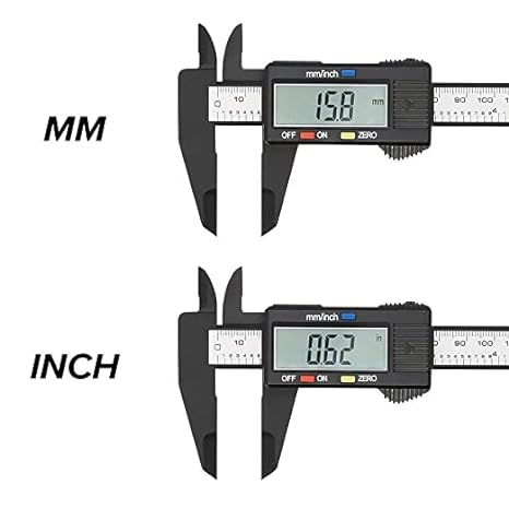 Vernier Caliper with large LCD Screen and automatic off feature - diameter Measuring Tool-Carbon Fiber Electronic Digital Vernier Caliper 6 inch- Dimension Checker - Image 2
