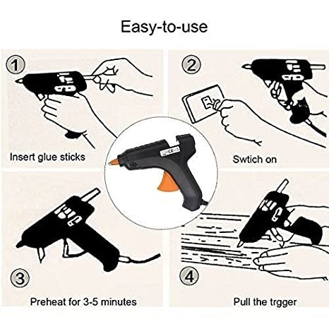 40 Watt Hot Melt Glue Gun with 5 Pieces Glue Sticks Free - Image 4