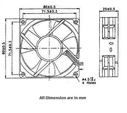 DC Axial Computer Case Cooling Cabinet Fan 12volt 3inch 8cm 80mm for Inverter & SMPS - Image 2