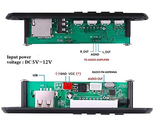 Wireless Bluetooth MP3 WMA Decoder Board Audio Module Support USB TF AUX FM Audio Radio Module AM2 - Image 2