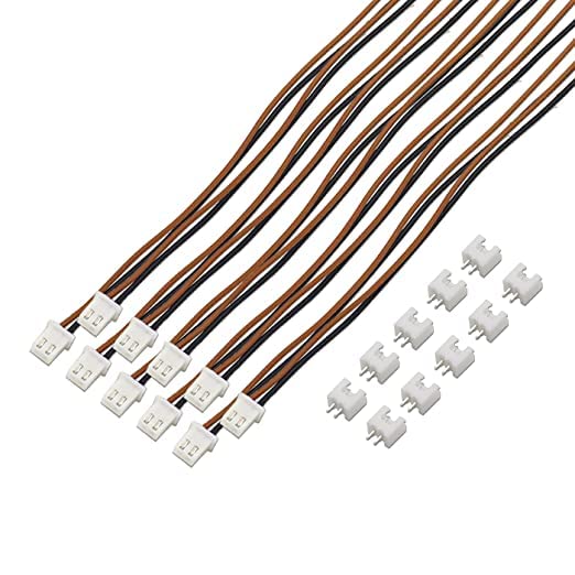 2 pin Male and Female 2.5mm Cable Micro Male and Female Connector Plug with Silicone 10 Inch Wire - PACK OF 10, multicolor - Image 2