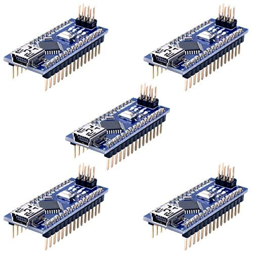 Nano V3.0 Module ATmega328P 5V 16MHz CH340G Chip Microcontroller Development Board USB Cable compatible with Arduino IDE (PACK OF 5)