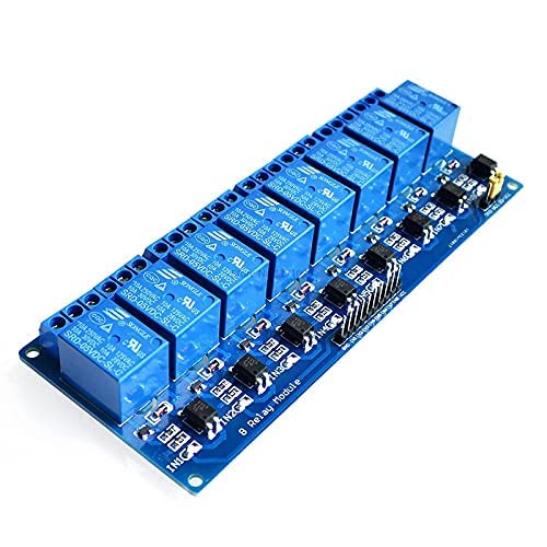 8-Channel 5V Relay Board Expansion Module With Optocoupler-Control Large Voltages-Relay Expansion Board-AC-DC Appliance Control-LED Indicators