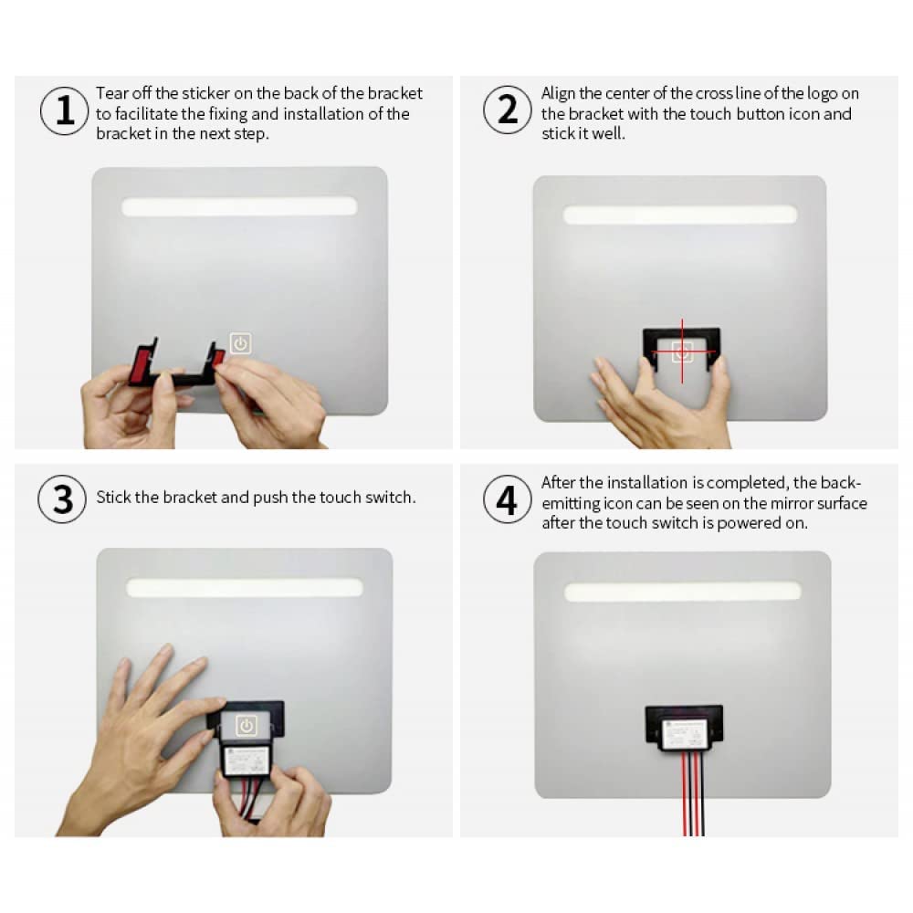12v 4Amp Dc Mirror Touch Sensor with Three Step Dimming (Water Resistant Touch, Soft Touch, Short Circuit Proof, Highly Accurate) - Image 2