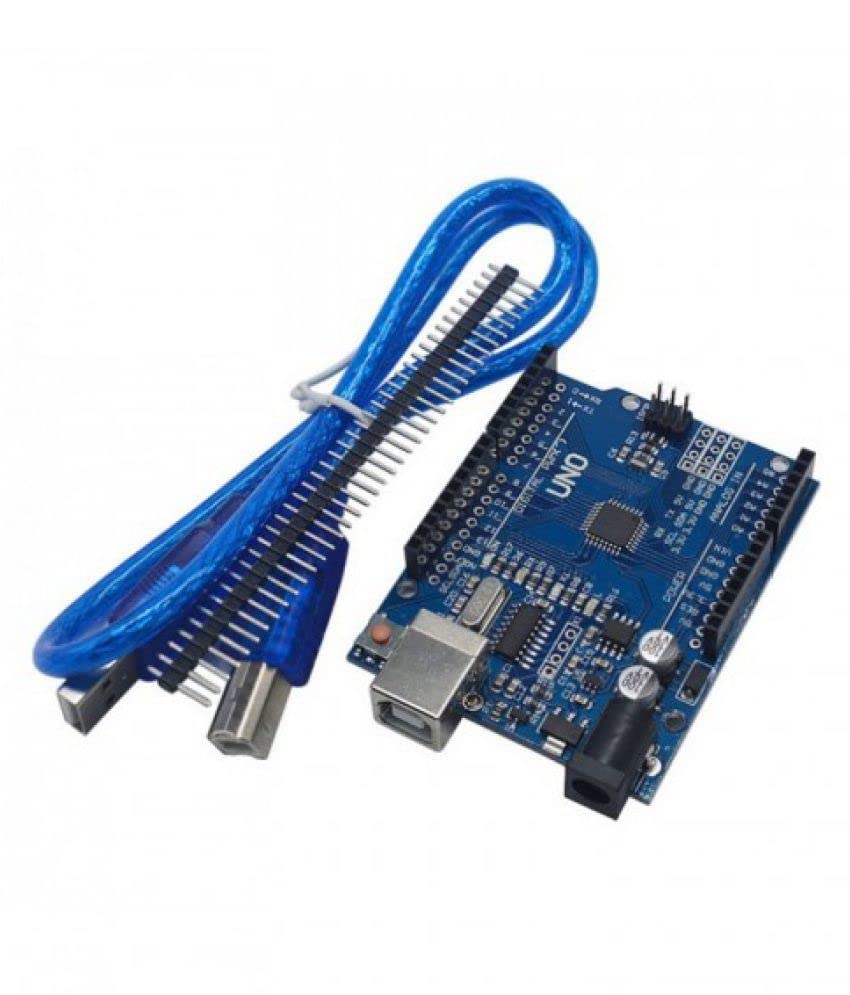 Arduino UNO R3 ATmega328P With USB Cable Black/Blue And L293D Motor Driver For Arduino Combo - Image 3