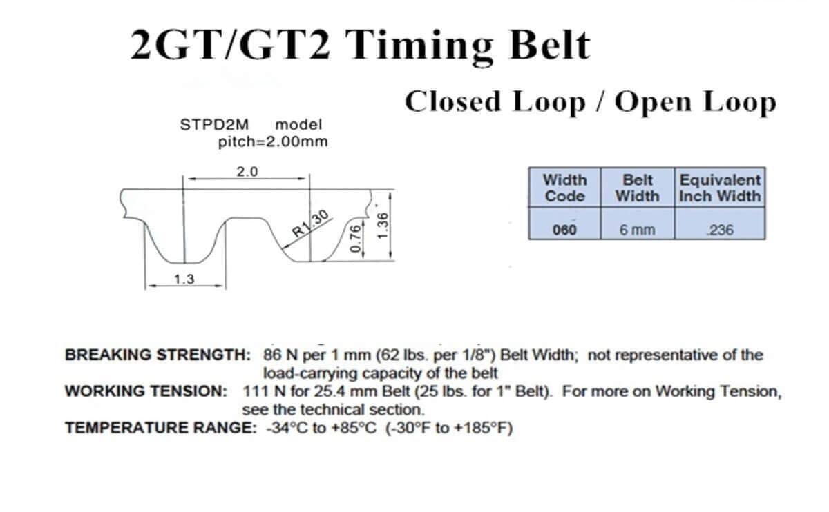 2 meter Length GT2 Timing Belt 6mm Width open loop 2mm pitch for 3D Printer Robotics CNC DIY Projects - Image 2
