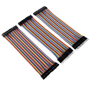 Breadboard Jumper Wires Ribbon Cables Kit, Multicolored (120 Pieces)