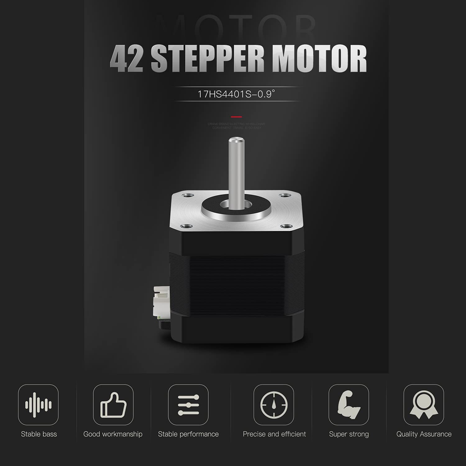 42 Stepper Motor 2 Phase 0.9 Degree Step Angle Low Noise 17HS4401S Stepping Motor with 1m Cable for CNC 3D Printer - Image 7