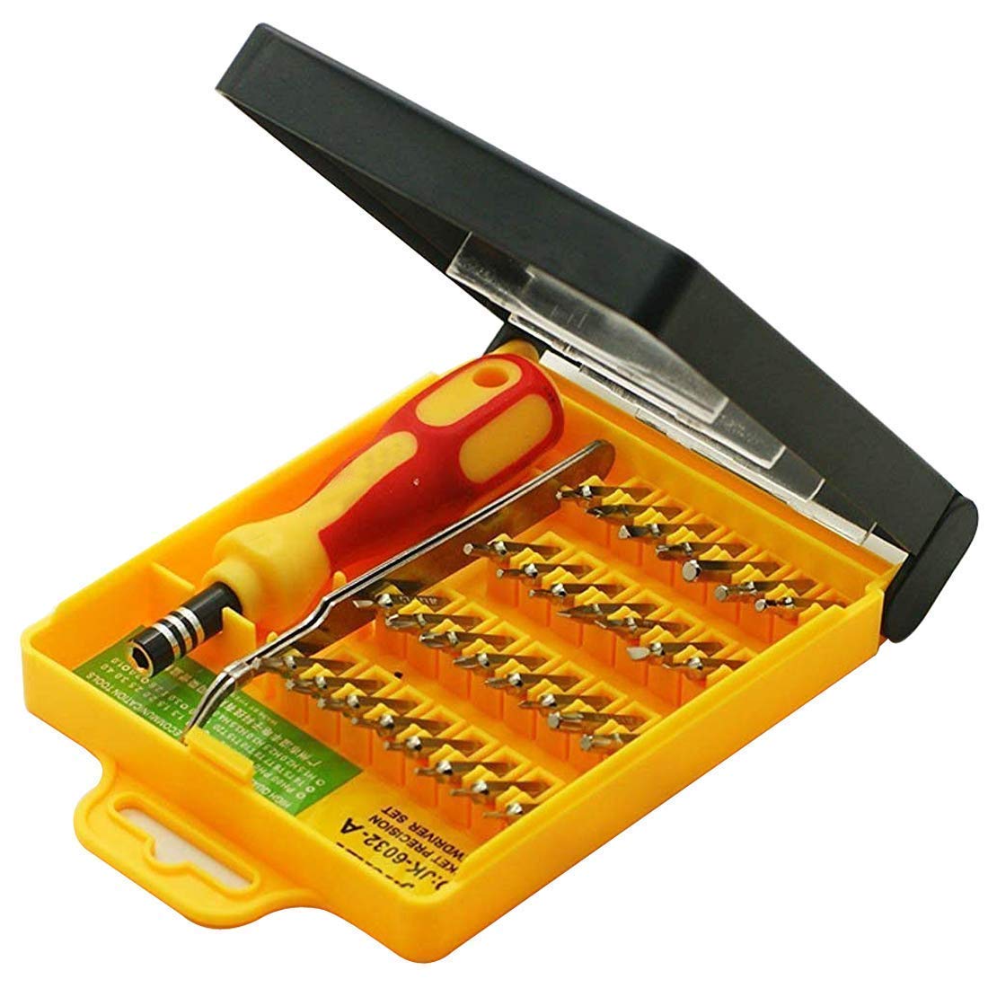 Screwdriver Tool Kit For Mobiles, PDA, Laptop, Yellow, 33 Pieces