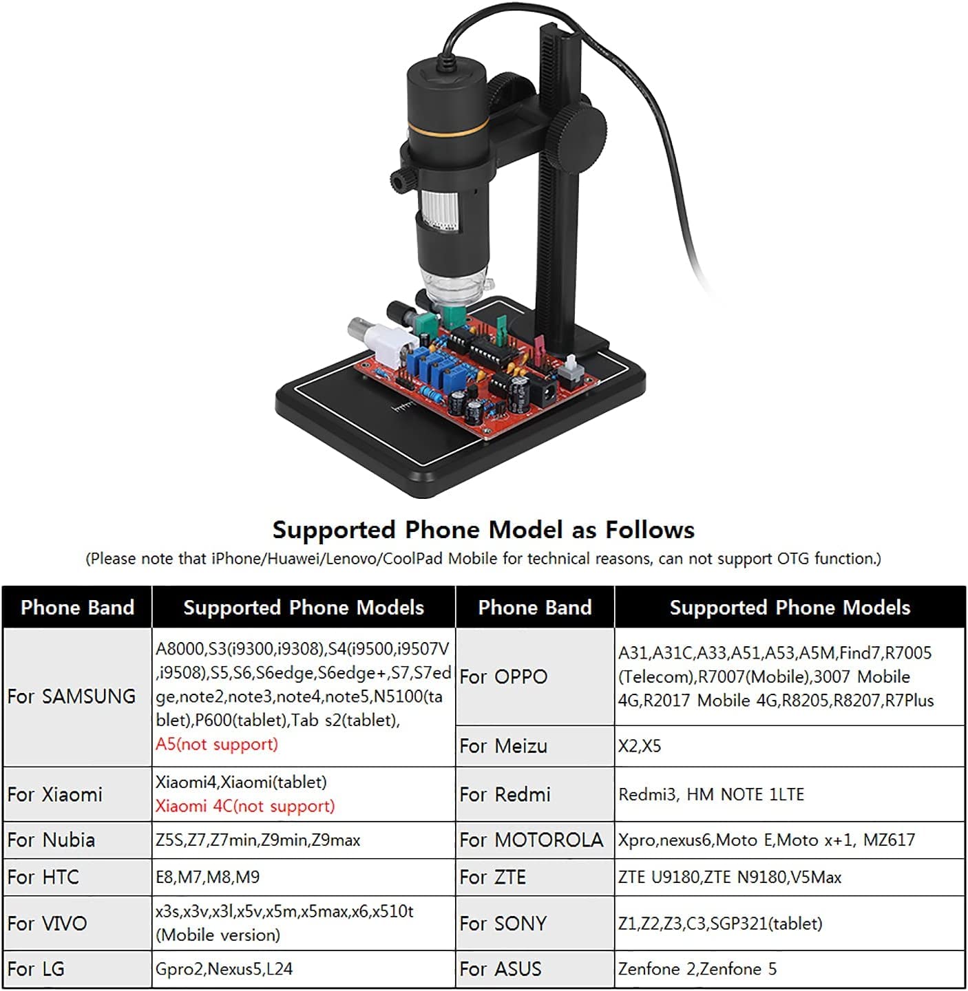 Digital 50X to 1000X Magnification WiFi USB Microscope with 8 LED HD 1080P 2MP Camera, Handheld Microscope Endoscope Magnifier for iPhone Android, iPad Windows MAC (USB-WIFI-1000x) - Image 5