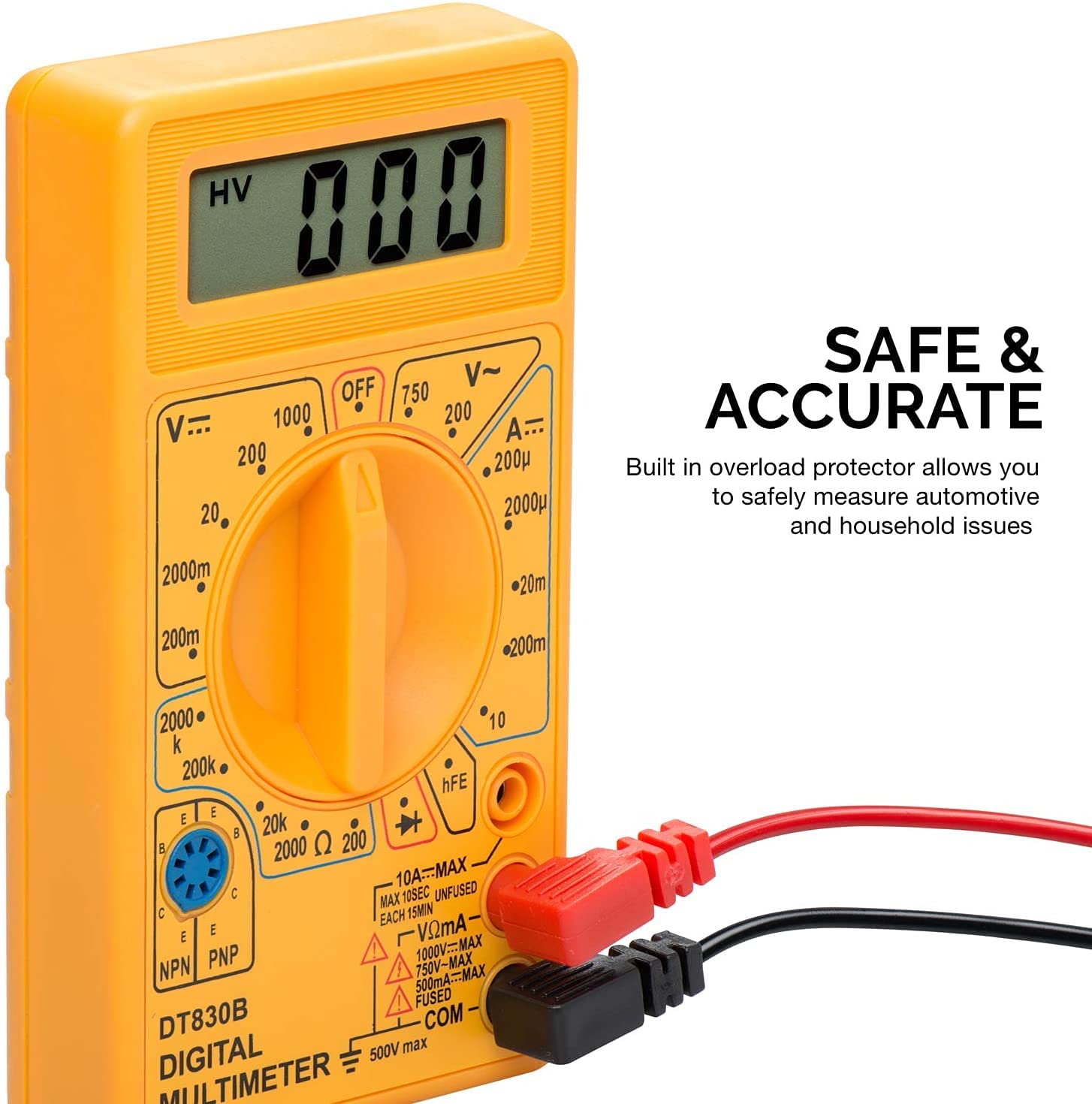 Digital Multimeter LCD AC DC Measuring Voltage Current - Image 3